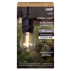 Feit S14 E26 (Medium) LED Bulb Warm White 11 Watt Equivalence 4 pk