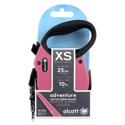 Alcott Pink Plastic Dog Retractable Leash X-Small