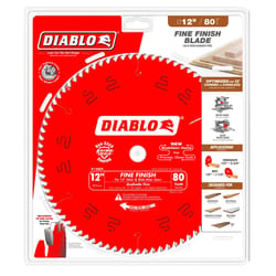 Diablo 12 in. D X 1 in. TiCo Hi-Density Carbide Finishing Saw Blade 80 teeth 1 pk