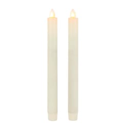 Gerson LED Bisque Aurora Flame Taper Candles Indoor Christmas Decor 10 in.