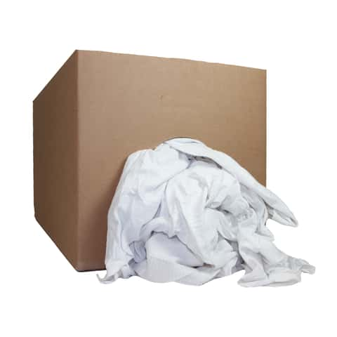 #1 White Mixed Cotton Rags - 10 LB Box