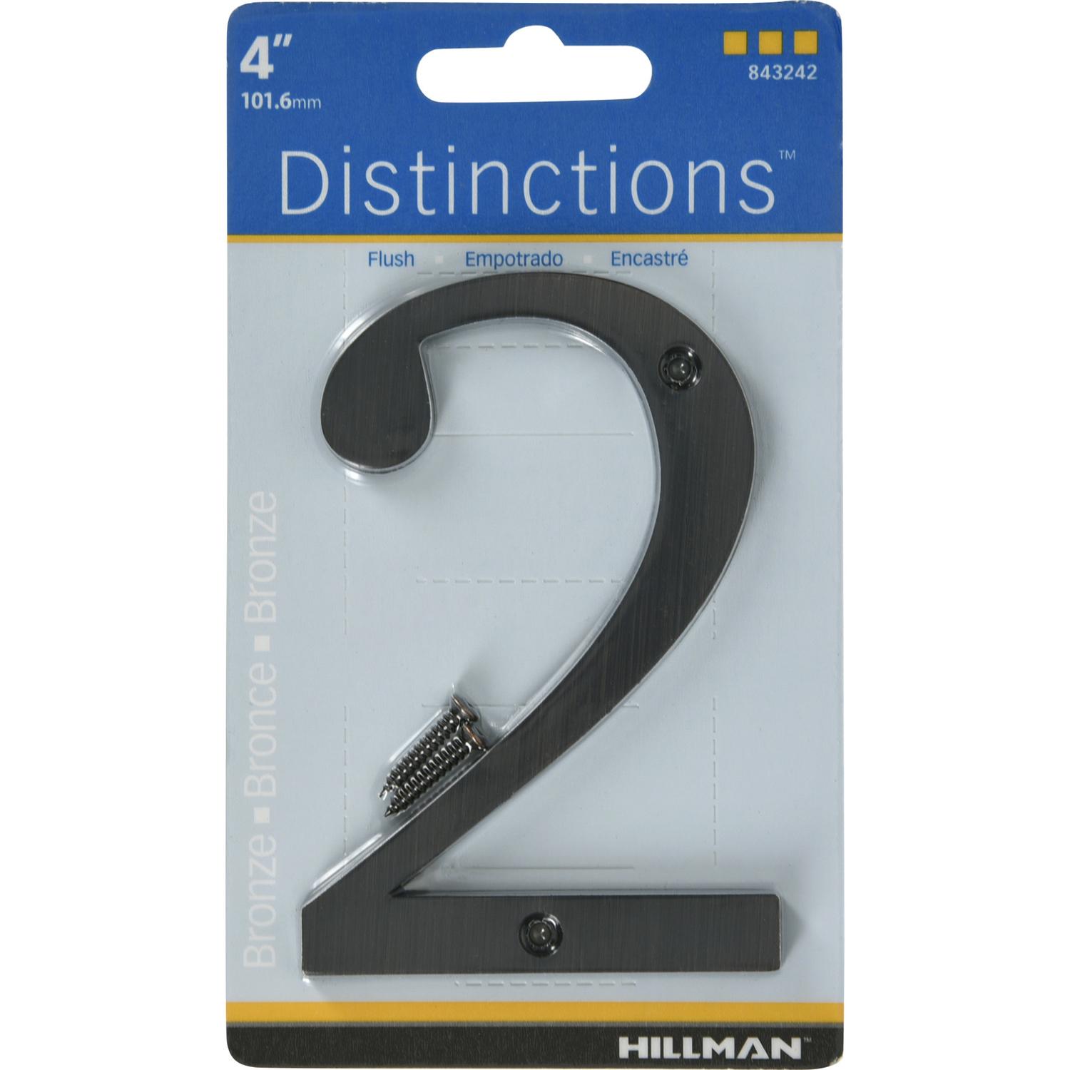 Hillman Modern House Address Numbers – Bronze Finish, Floating Standoff Or Flush Mount, Set Of 5