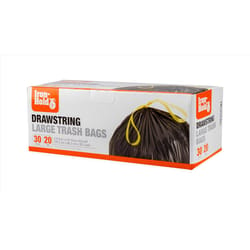 Iron-Hold 30 gal No Scent Trash Bags Drawstring 20 pk