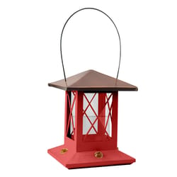 Woodlink Modern Farmhouse Hummingbird 26 oz Metal Lantern Nectar Feeder