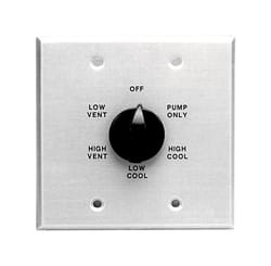 Dial 1-1/4 in. H X 5-3/4 in. W Black Metal Evaporative Cooler Wall Switch
