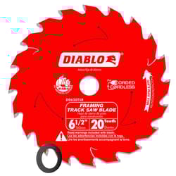 Diablo James Hardie 6-1/2 in. D X 20 mm Polycrystalline Diamond Track Saw Blade 4 teeth 1 pk