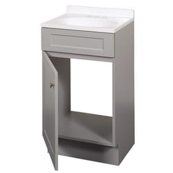 Zenna Home Single Gray Bathroom Vanity 18 in. W X 16 in. D X 35 in. H