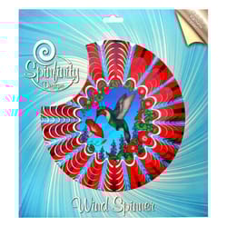 Spinfinity Designs Multi-color Stainless Steel 12 in. Animated Red Hummingbird Large Outdoor Spinner