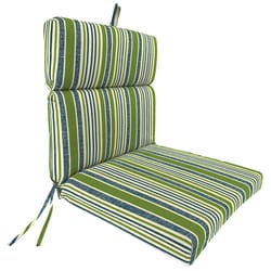 Jordan Manufacturing Blue/Green Stripe Polyester Chair Cushion 4 in. H X 22 in. W X 44 in. L