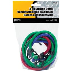 Performance Tool Project Pro Assorted Bungee Cord Set 18/24/36 in. L 3 pk