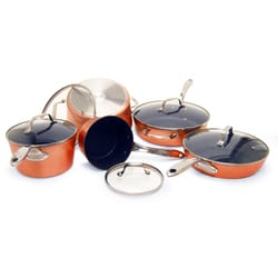 Starfrit The Rock Aluminum Cookware Set Copper