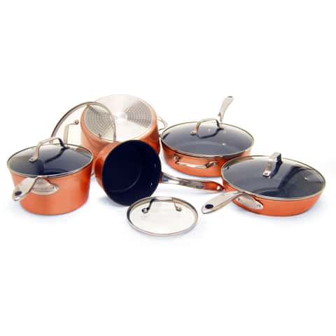 The Rock By Starfrit Aluminum Non Stick 8'' 2 -Piece Frying Pan Set