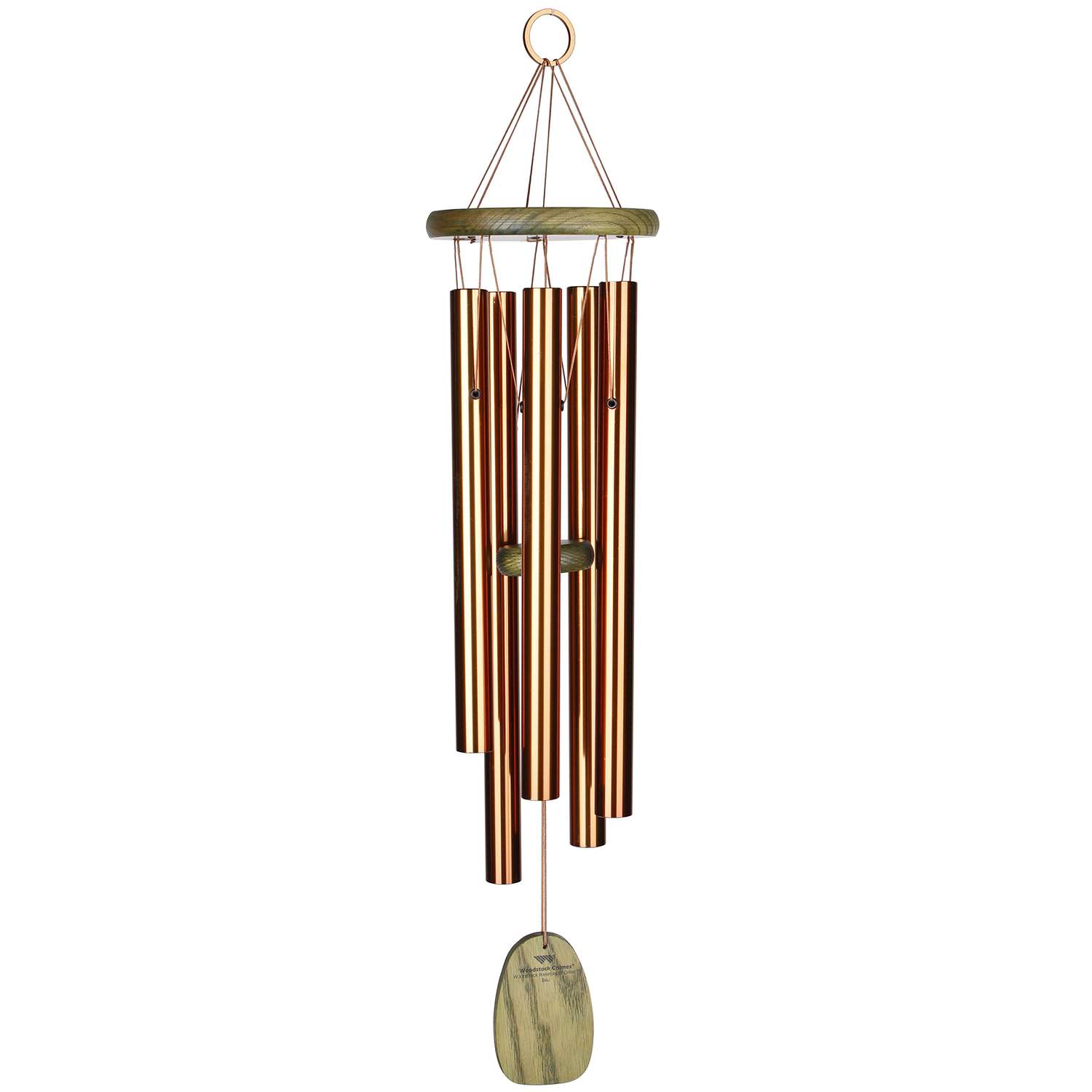 Woodstock Chimes Woodstock Rainforest Chime Aluminum/Wood 25 in. Bali Wind Chime Ace Hardware