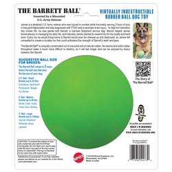 Spot Green Rubber Barrett Ball Dog Toy Large 1 pk