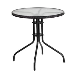 Flash Furniture Black Round Glass Contemporary Table