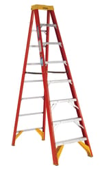 Werner 8 ft. H Fiberglass Step Ladder Type IA 300 lb. capacity