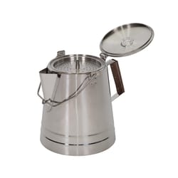 Stansport Silver Coffee Pot 9.75 in. H X 8 in. W X 8 in. L 28 cups 1 pk