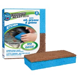 Grease Beast Heavy Duty Scrubber Sponge For Kitchen 4.5 in. L 2 pk
