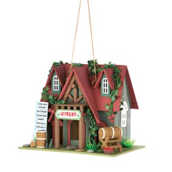 Songbird Valley Cottage Winery 8 in. H X 10 in. W X 7 in. L Wood Bird House