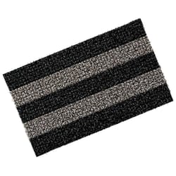 GrassWorx Clean Machine 18 in. W X 30 in. L Black/Brown Striped Astroturf Door Mat