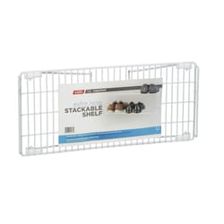 Grayline Life Organized 7-1/2 in. H X 10 in. W X 22 in. L PE Coated White Stackable Shelf