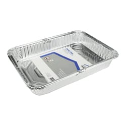 Home Plus Durable Foil 9 in. W X 13 in. L Cake Pan Silver 2 pk