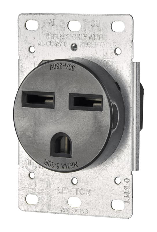 05372-S00 Leviton 30 amps 250 V Black Outlet 6-30R 1 pk sku 05372-S00