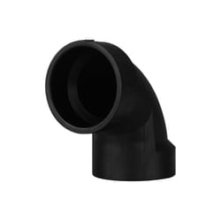 Charlotte Pipe 1-1/2 in. Hub X 1-1/2 in. D Hub ABS 90 Degree Elbow