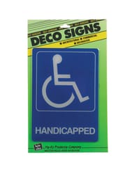 Hy-Ko Deco English Blue Informational Sign 7 in. H X 5 in. W