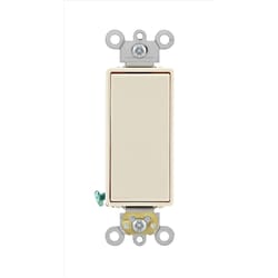 Leviton Decora 20 amps Single Pole Rocker AC Quiet Switch Light Almond 1 pk