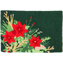 Jellybean Christmas Bouquet 20 in. W X 30 in. L Multi-Color Pattern Polyester Accent Rug