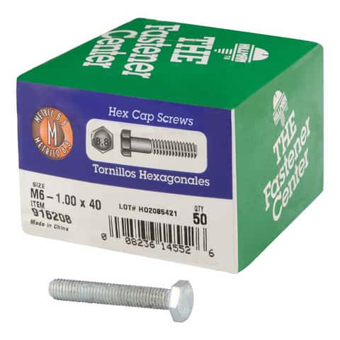 Hillman M6-1.00 mm D X 30 mm L Heat Treated Steel Hex Head Cap Screw 50 pk Hillman M6-1.00 mm D X 30 mm L Heat Treated Steel Hex Head Cap Screw 50 pk
