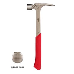 Milwaukee 28 oz Milled Face Framing Hammer 16 in. Fiberglass Handle