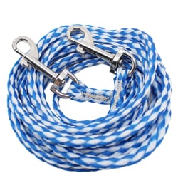 PDQ Blue / White Tie-Out Poly Dog Tie Out Rope Small/Medium