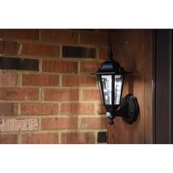 MAXSA Innovations Motion-Sensing LED Black Outdoor Light Fixture Battery Powered