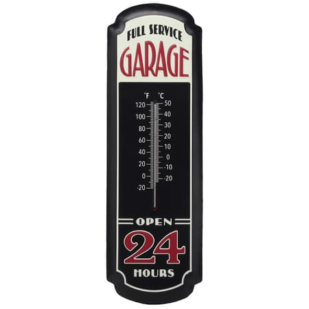 Open Road Brands Full Service Garage Metal Wall Thermometer