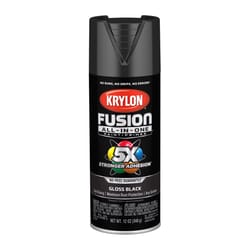 Krylon Fusion All-In-One Gloss Black Paint+Primer Spray Paint 12 oz