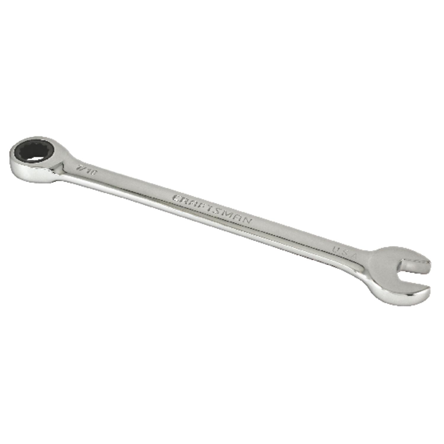 Craftsman 7/16 in. 12 Point SAE Ratcheting Wrench, 7.4 in. L