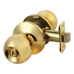 Ace Ball Polished Brass Privacy Lockset 1-3/4 in.