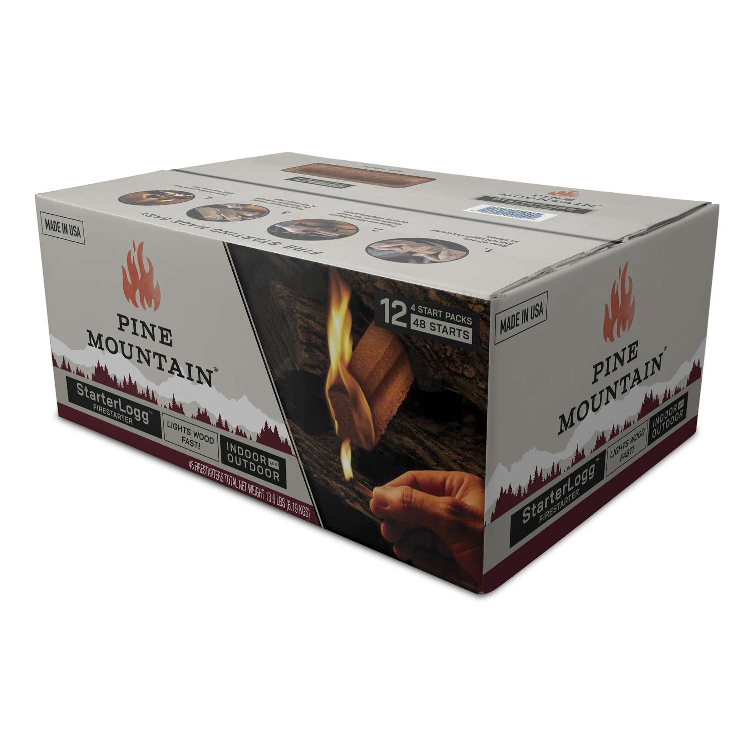 Pine Mountain Starter Logg Pine Sawdust Fire Starter 4 pk Ace Hardware