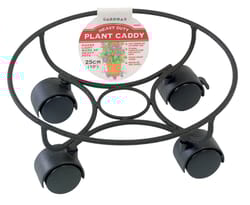 Gardman 4.5 in. H X 16 in. W Metal Planter Caddie Black