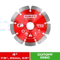 Diablo 4 in. D X 7/8 in. Diamond Masonry Cut-Off Disc 1 pk
