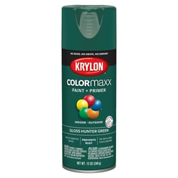 Krylon ColorMaxx Gloss Hunter Green Paint+Primer Spray Paint 12 oz