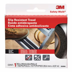 3M Safety-Walk 1 in. W X 15 ft. L Black Vinyl Anti-Slip Treads