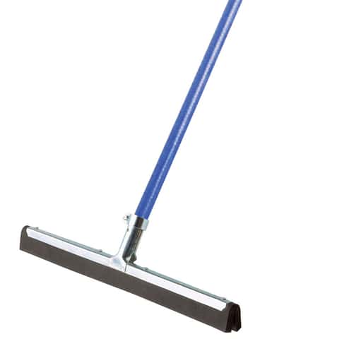 Squeegee Broom for Floor, 18'' Rubber Squeegee with 60'' Long Handle for  Bathroom Tile, Garage Concrete, Deck, Shower Glass, Window Cleaning, Heavy