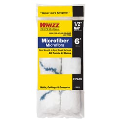 Whizz Microfiber 6 in. W X 1/2 in. Mini Paint Roller Cover 2 pk