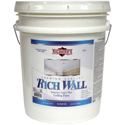 Richard's Paint Rich Wall Flat Ceiling White White Base Ceiling Paint Interior 5 gal