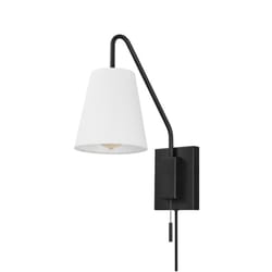 Globe Electric 1-Light Matte Black Lofty Chic Wall Sconce