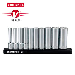 Craftsman V-Series 1/4 in. drive SAE 6 Point Deep Socket Set 10 pc