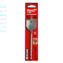 Milwaukee 1-1/2 in. X 6 in. L Heat-Treated Steel Flat Boring Drill Bit Quick-Change Hex Shank 1 pc